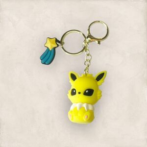 Pokémon Jolteon Yellow 3D Keychain Bag Accessory